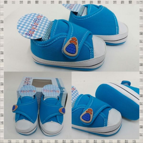 Tênis com velcro Azul Turquesa Tam. G