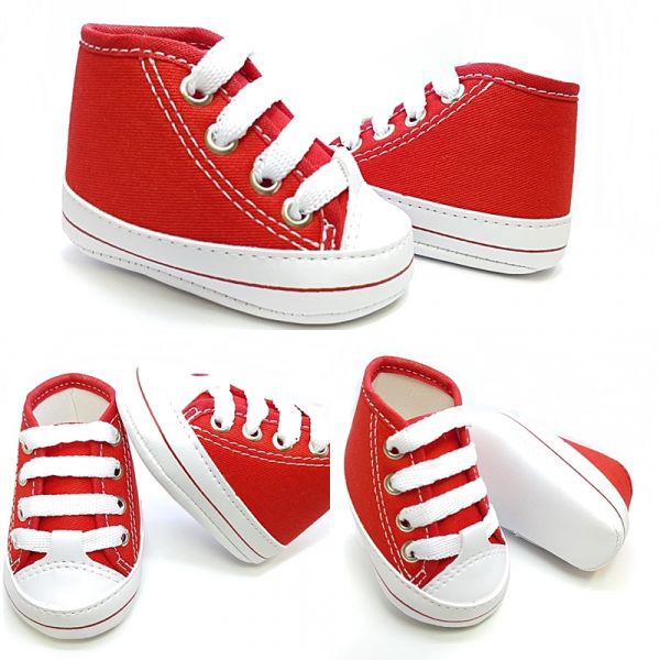 Tênis vermelho cano alto Tam. P, M e G